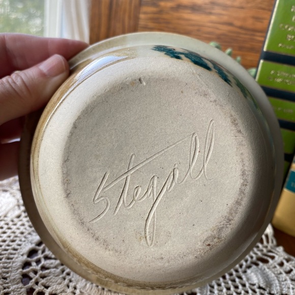 Studio Pottery Fern Dish EUC Signed - Picture 7 of 10